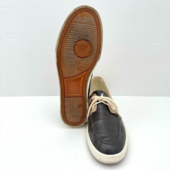 Polo Ralph Lauren Blue Lander Coated Canvas Boat Shoes Men\'s 13 main image 5